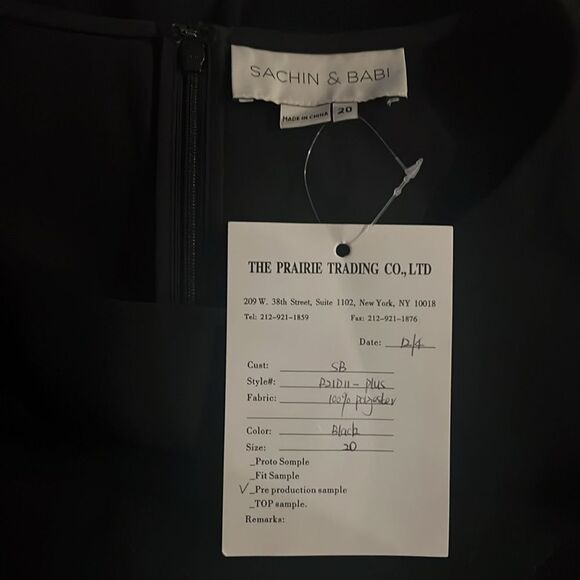 Sachin & Babi Annie Belted Midi Dress in Black, NWT, Size 20 - Picture 6 of 7